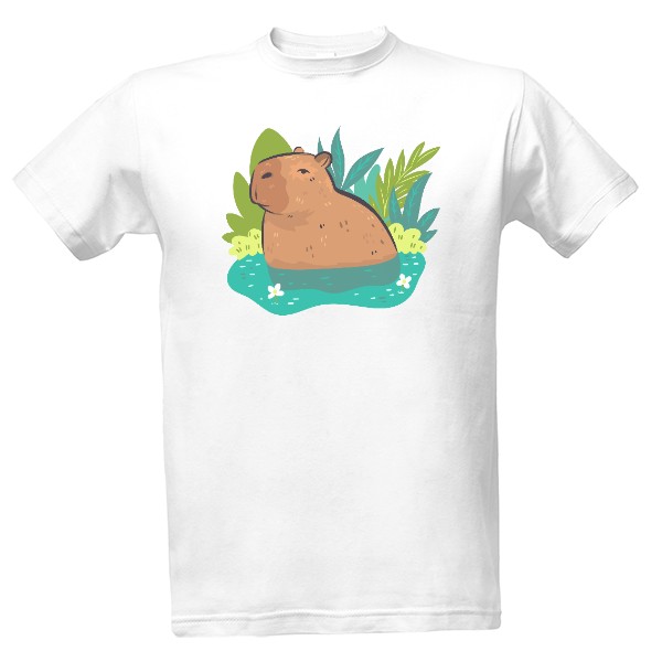 T-shirt Capybara in water
