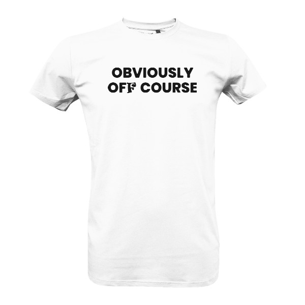 T-shirt obviously off course